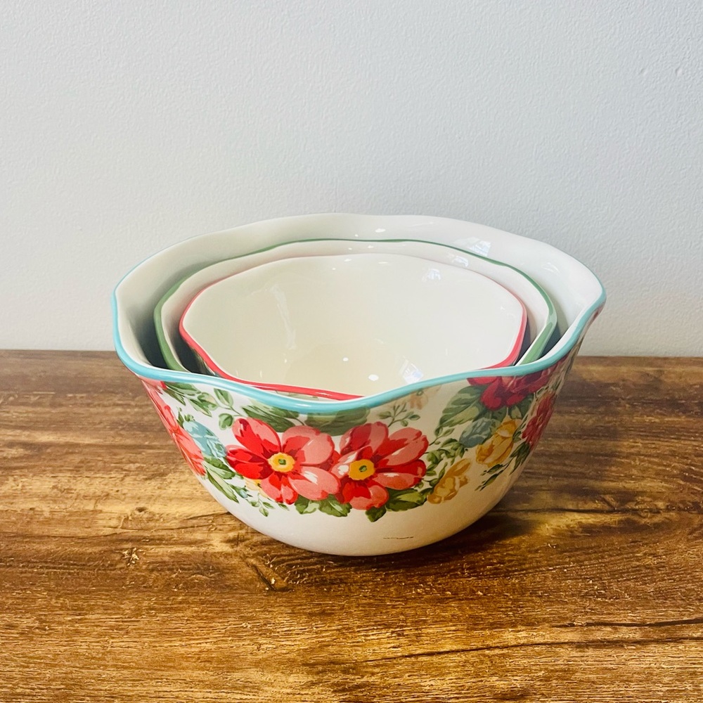 Pioneer Woman Vintage Floral Nesting Bowls
